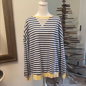 Striped Long Sleeve Pullover Sweatshirt